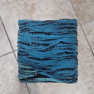 Free People Teal and Black Striped Tube Top